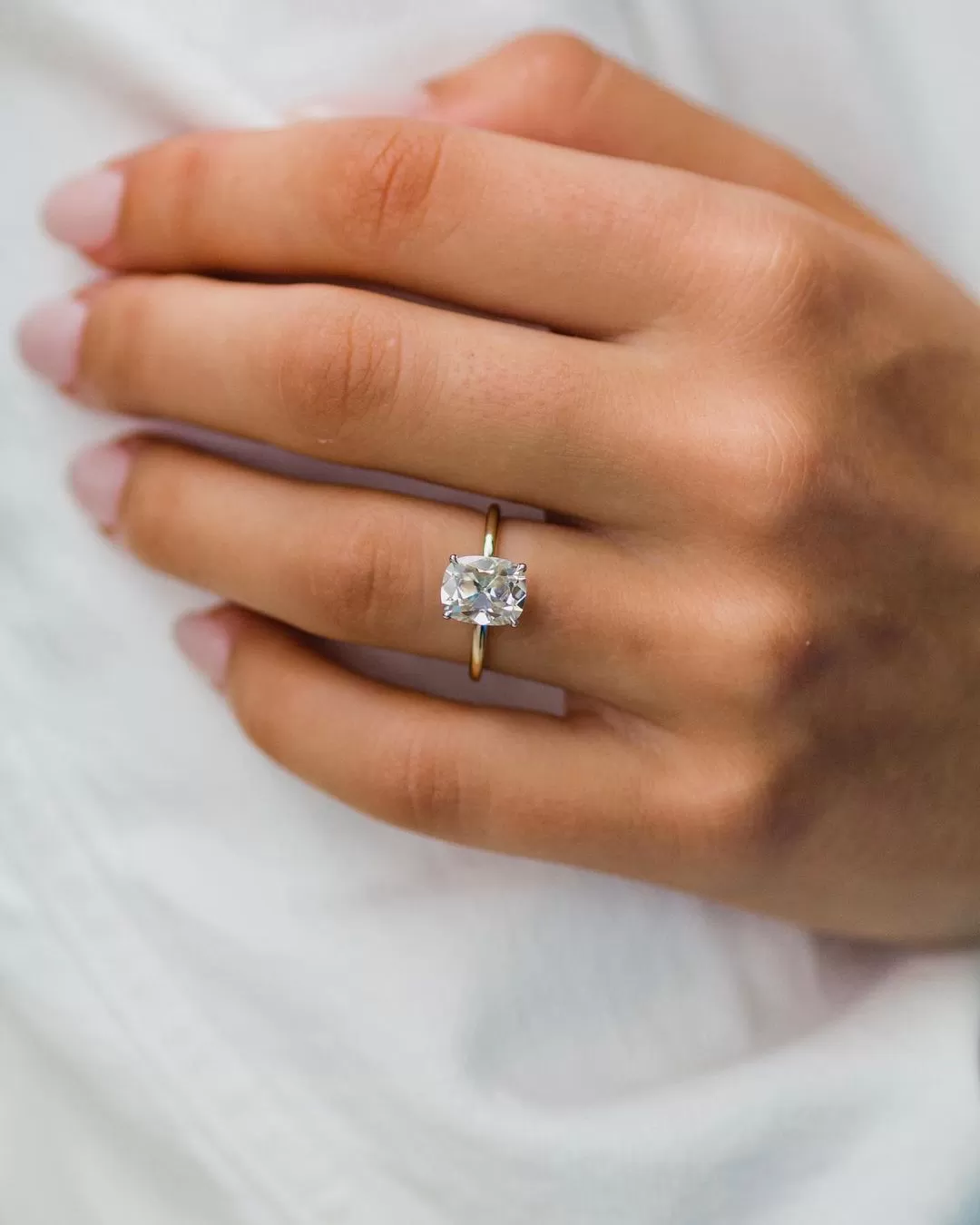 2.50CT Dainty Cushion Cut Engagement Ring