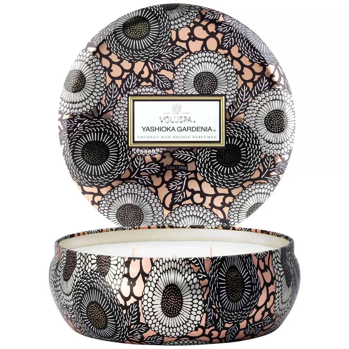 3 Wick Decorative Tin Candle