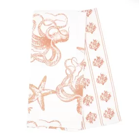 8 OAK LANE | Coral Octopus Kitchen Towel Set