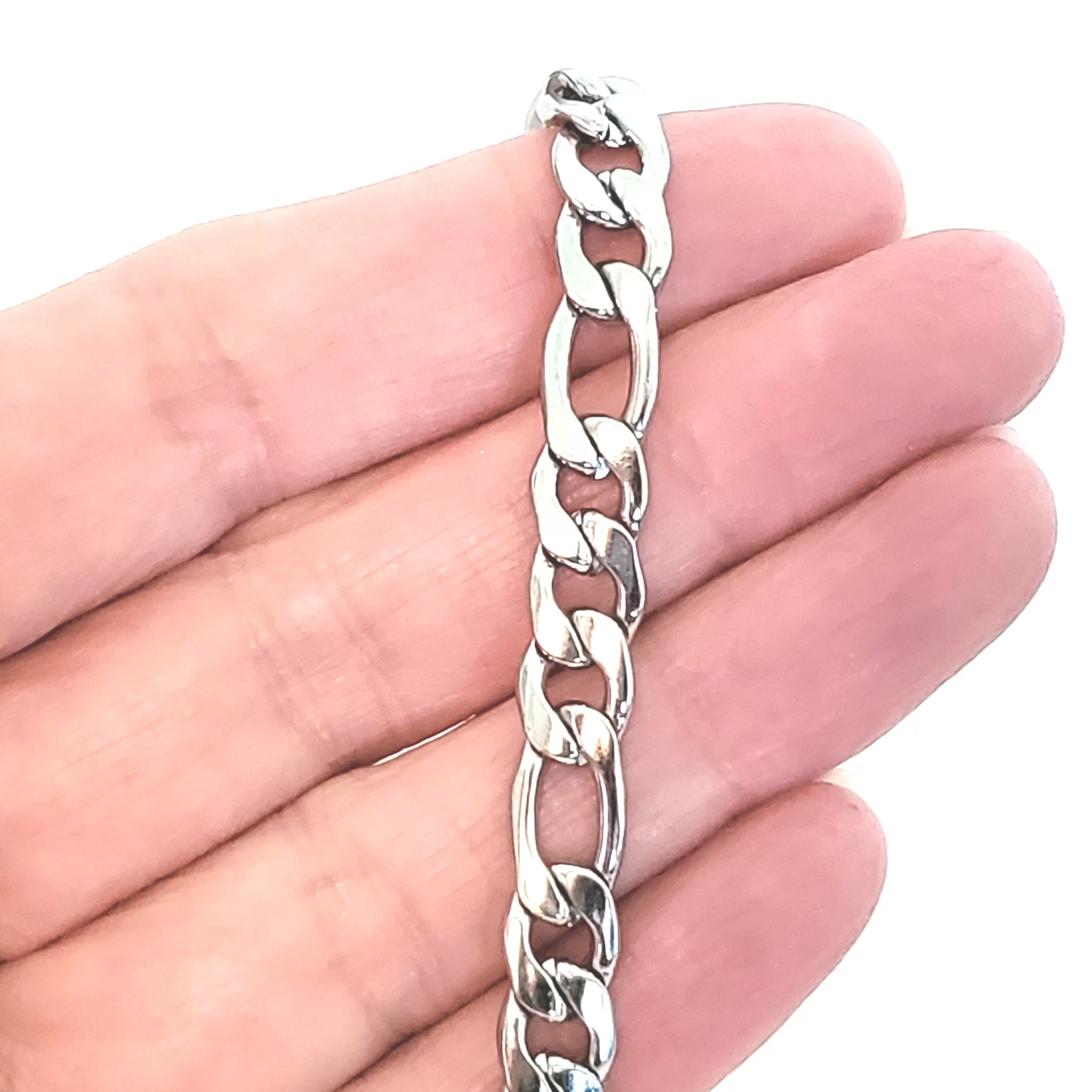 8mm Figaro Chain, Lot Size 30 Feet, #1978