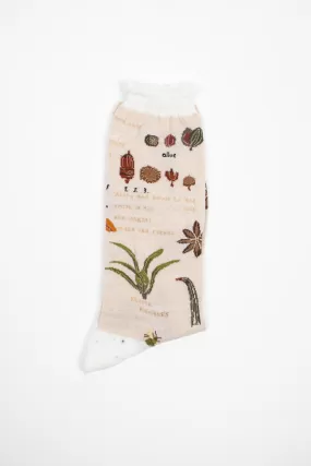 AM-773 Botanical XV Socks Ivory