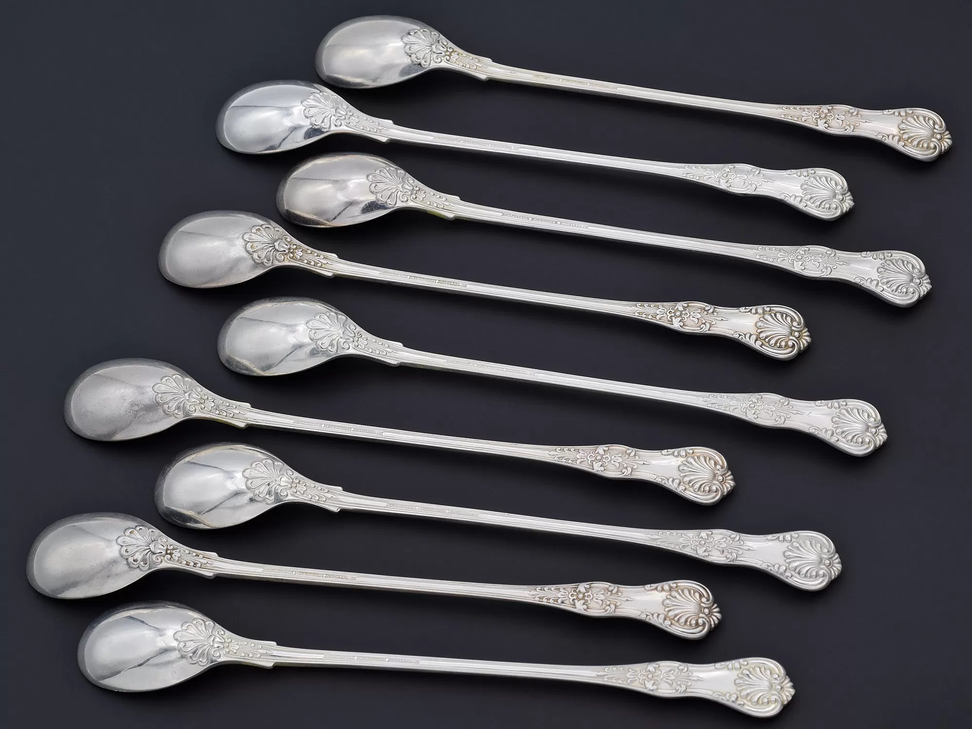 Antique Tiffany & Co Sterling Silver Spoon Set of 9