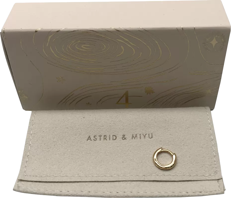 Astrid & Miyu 18k gold plated Essentials 6.5mm Hoop Single Earring BNIB