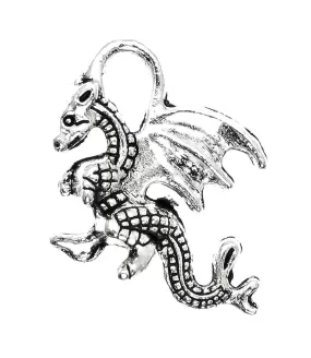 AVBeads Celtic Dragon Charms Silver 21mm x 14mm Metal Charms 4pcs