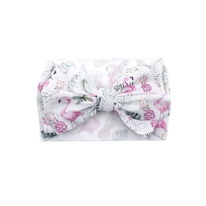 Baby Adjustable Printed Bow Headband — Design #1