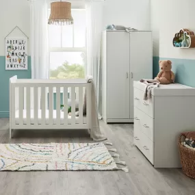 Babymore Caro Mini 3 Piece Room Set - White Wash