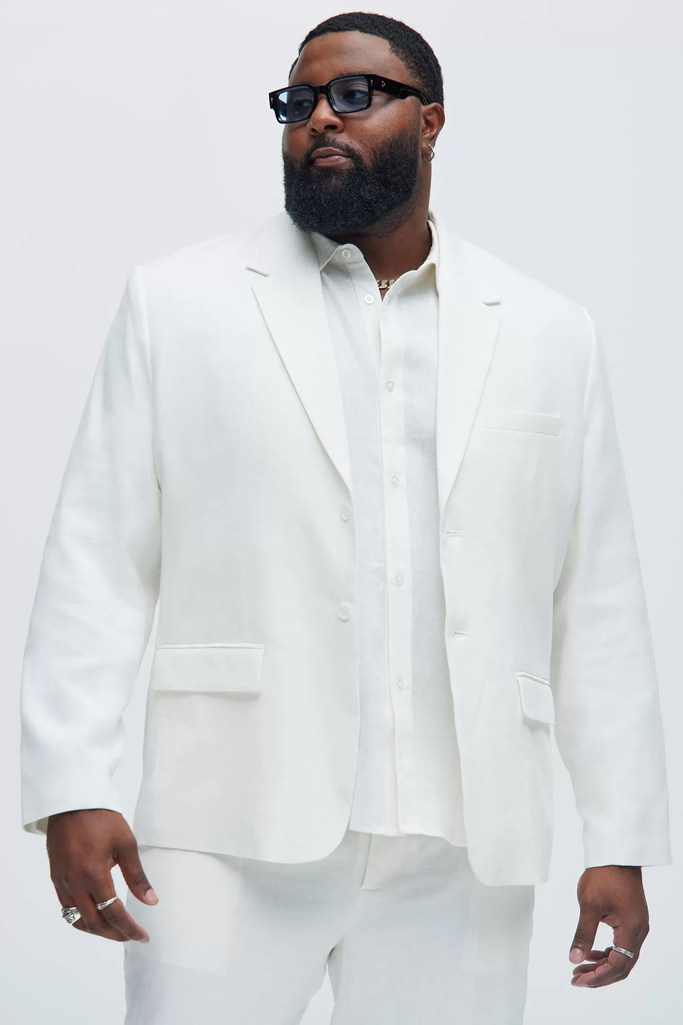 Bahamas Linen Suit Jacket - White