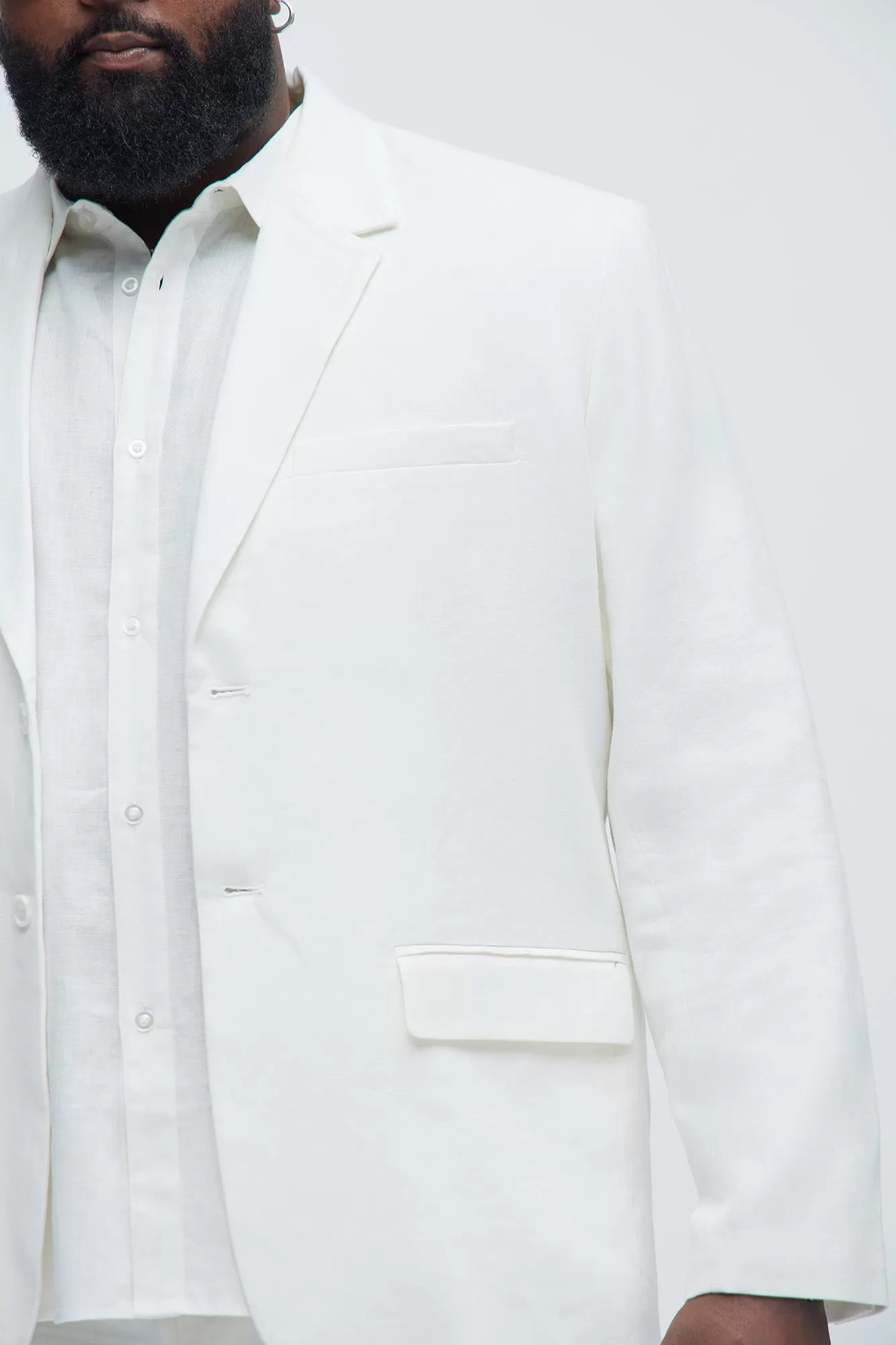 Bahamas Linen Suit Jacket - White