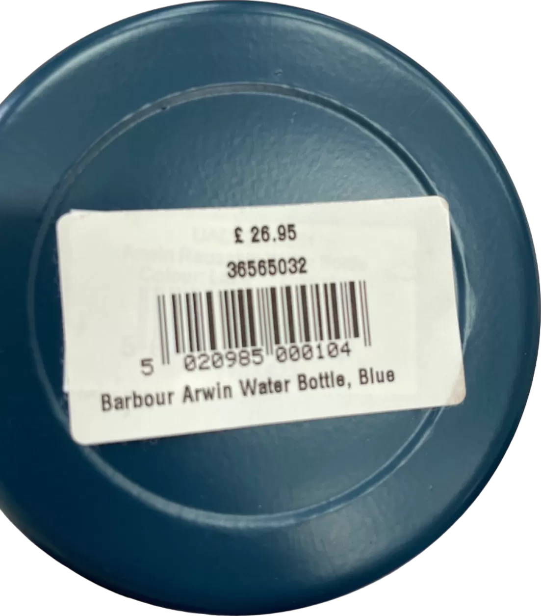 Barbour Blue Arwin Reusable Aluminium Water Bottle