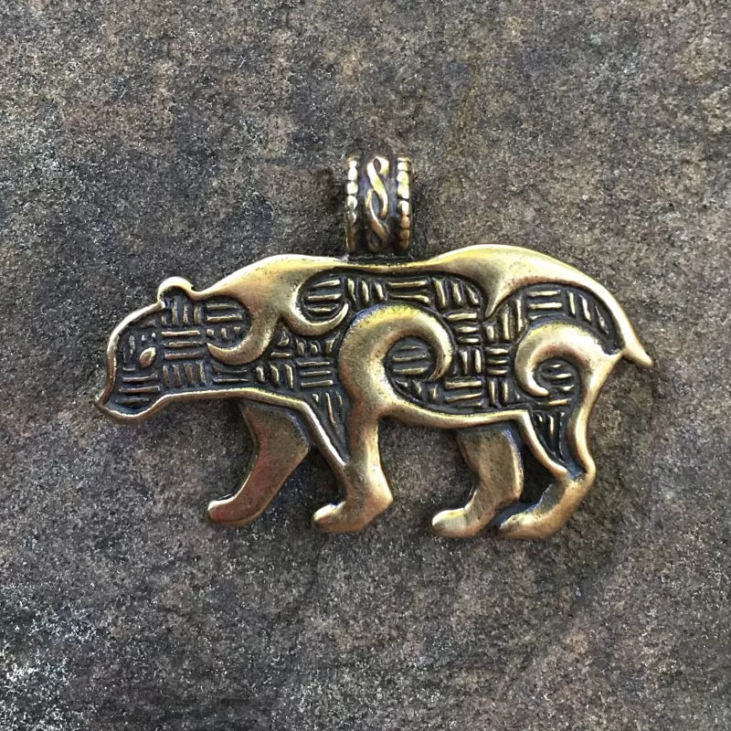 Bear Pendant - Bronze or Silver