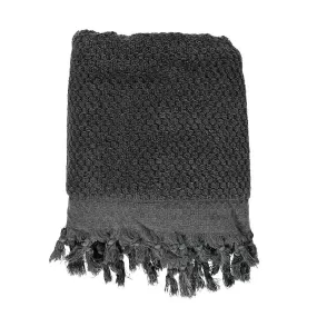 Black Pom Pom Bath Turkish Towel