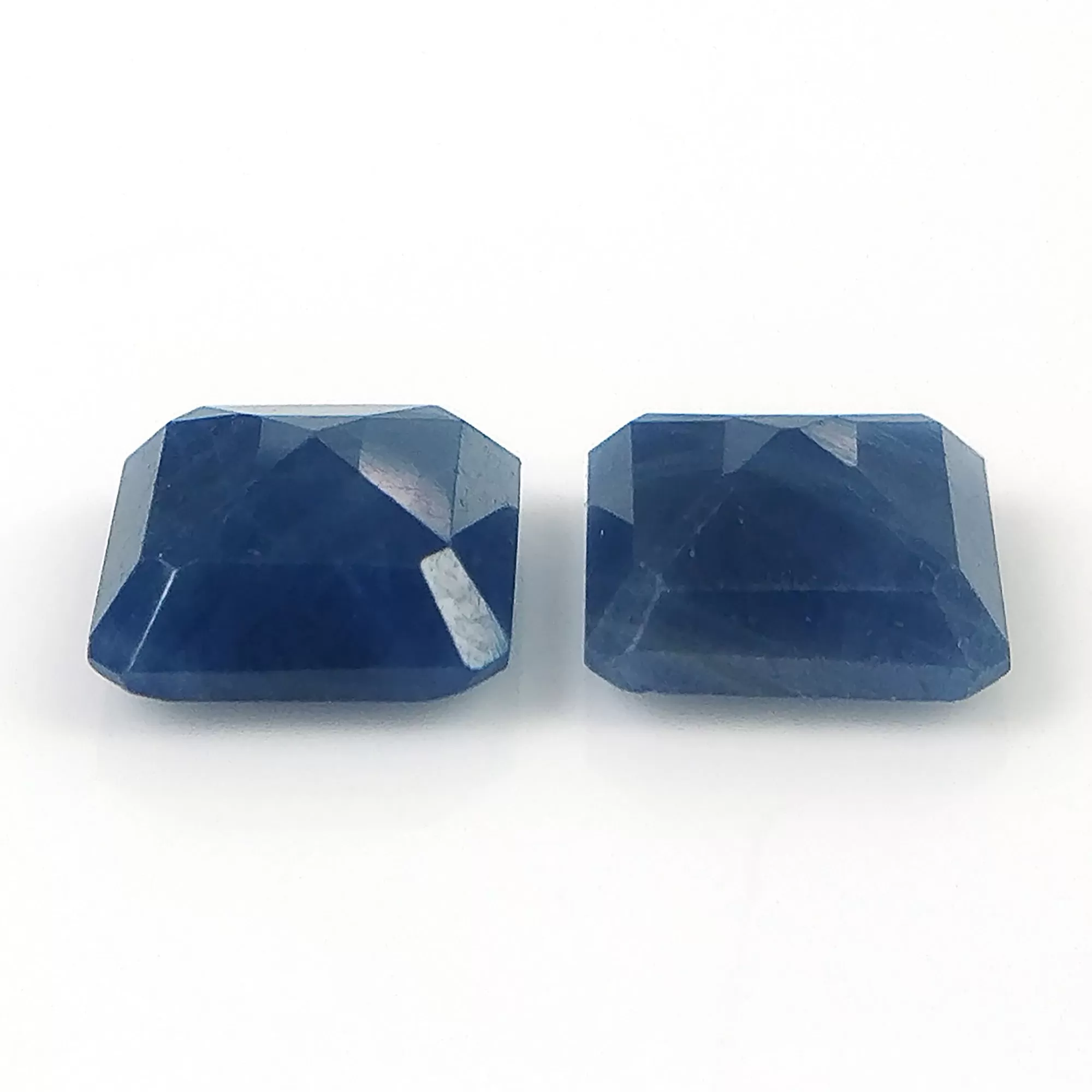 BLUE SAPPHIRE Gemstone Cut September Birthstone : 6.15cts Natural Untreated Unheated Sapphire Normal Cut Cushion Shape 8mm Pair