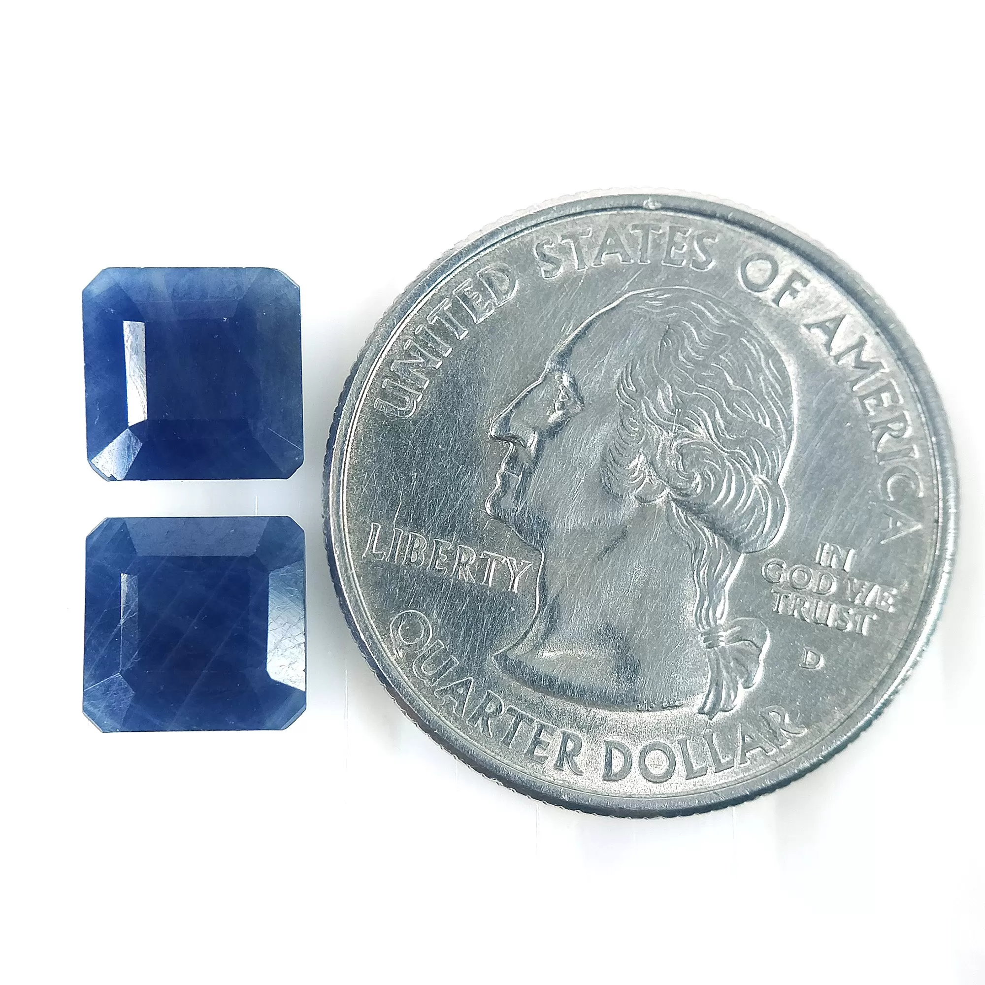 BLUE SAPPHIRE Gemstone Cut September Birthstone : 6.15cts Natural Untreated Unheated Sapphire Normal Cut Cushion Shape 8mm Pair