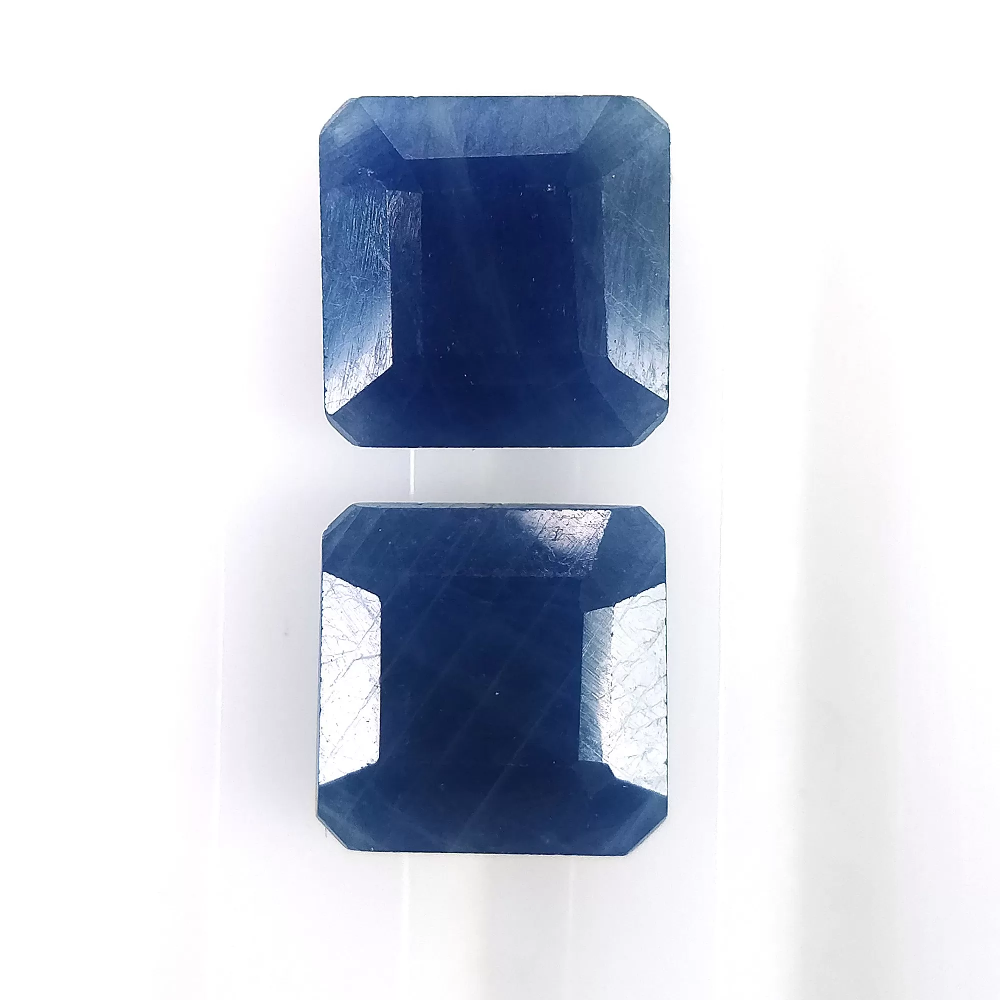 BLUE SAPPHIRE Gemstone Cut September Birthstone : 6.15cts Natural Untreated Unheated Sapphire Normal Cut Cushion Shape 8mm Pair