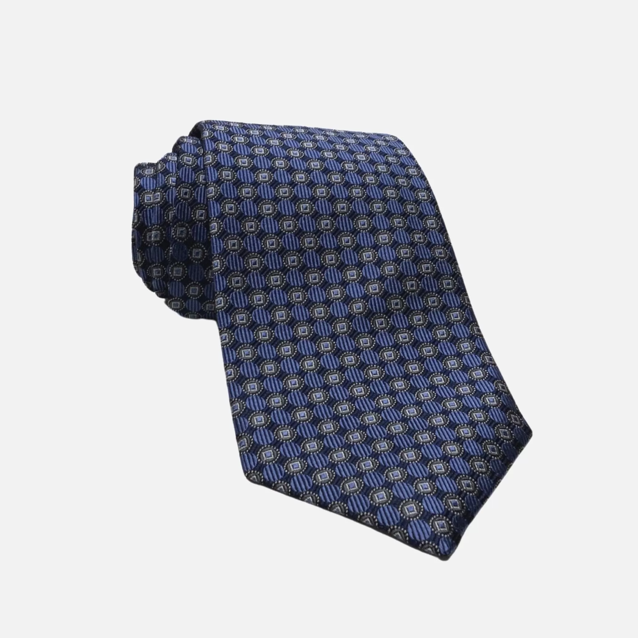 Blue Silk Tie by JZ Richards - Handmade in the USA - Elegance in Blue with Subtle Gray Accents