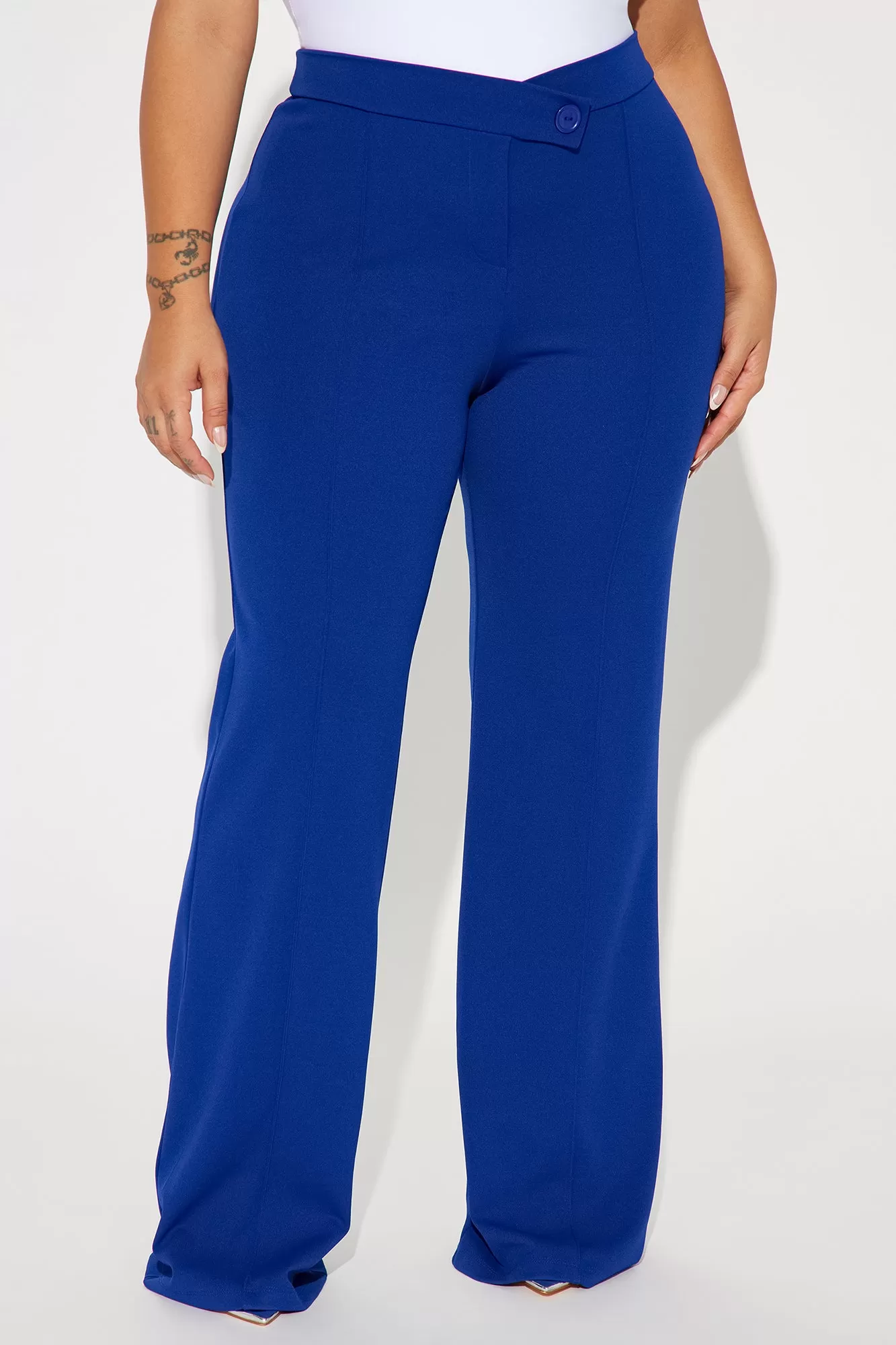 Call It Even Wide Leg Dress Pants - Royal