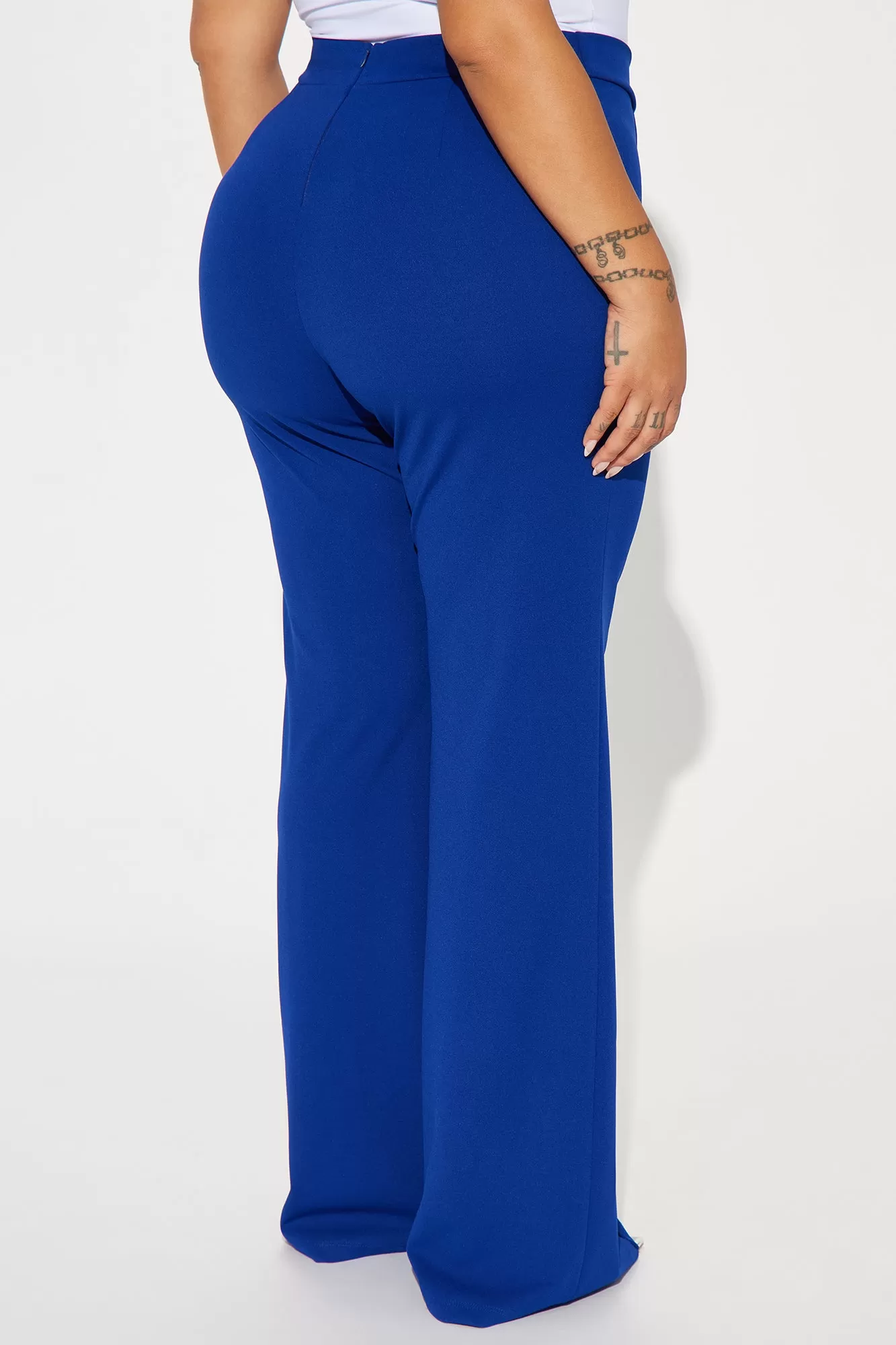 Call It Even Wide Leg Dress Pants - Royal