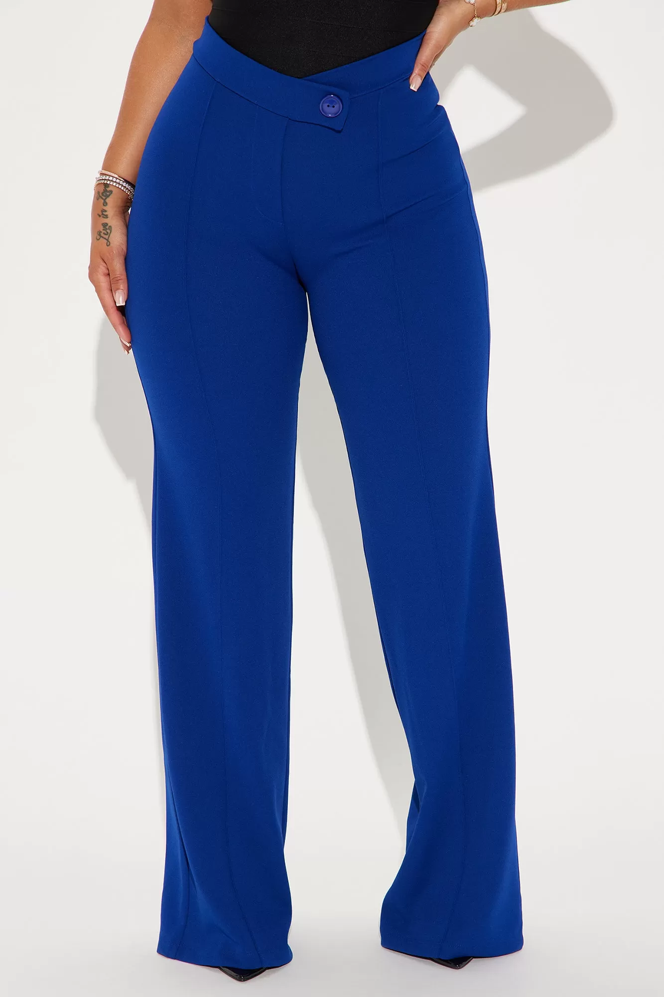 Call It Even Wide Leg Dress Pants - Royal