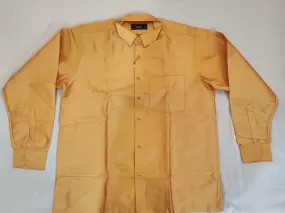 Charming Golden Color Half Sleeve Silk Shirt For Men