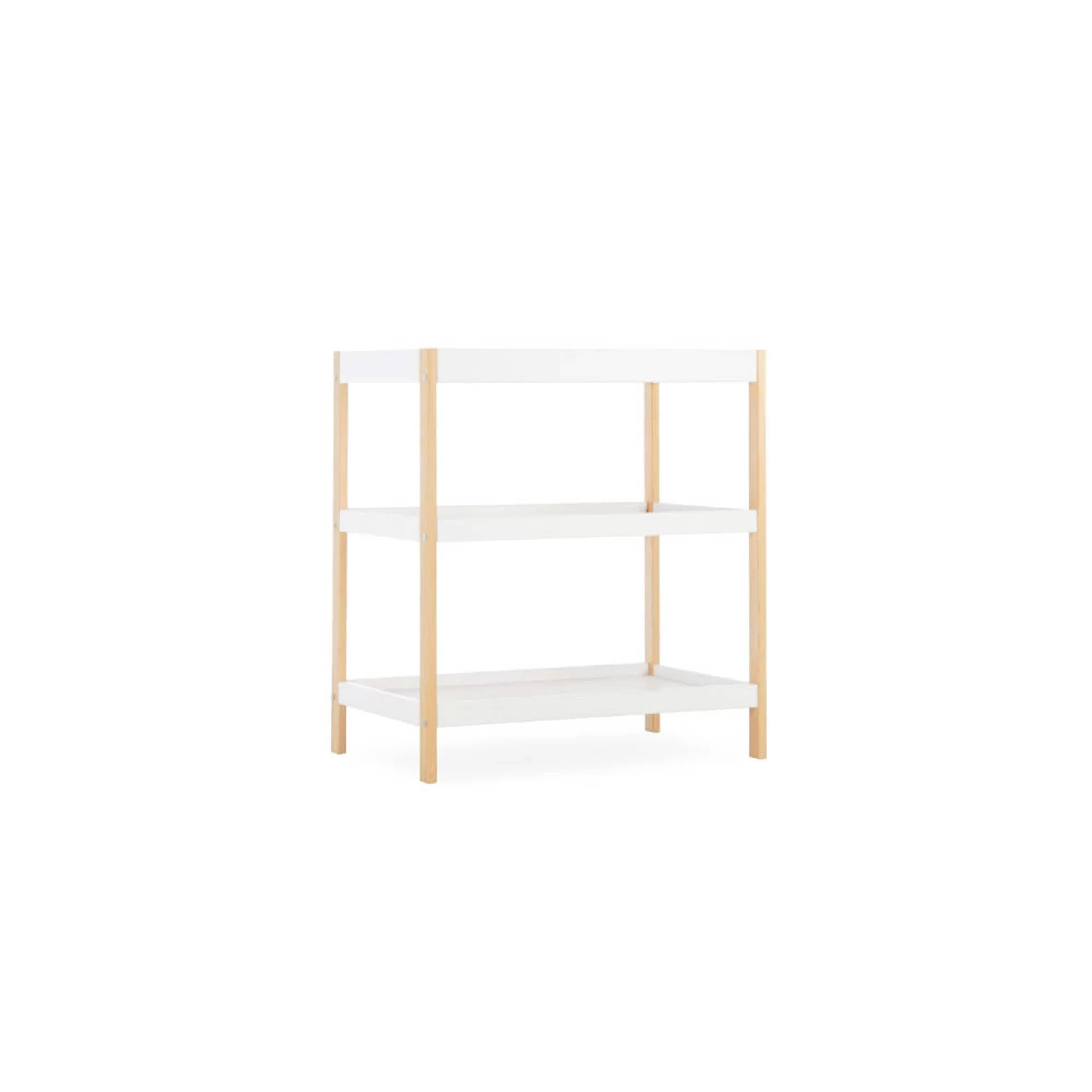 CuddleCo Nola 3pc Set Changer, Cot Bed and Clothes Rail - White & Natural