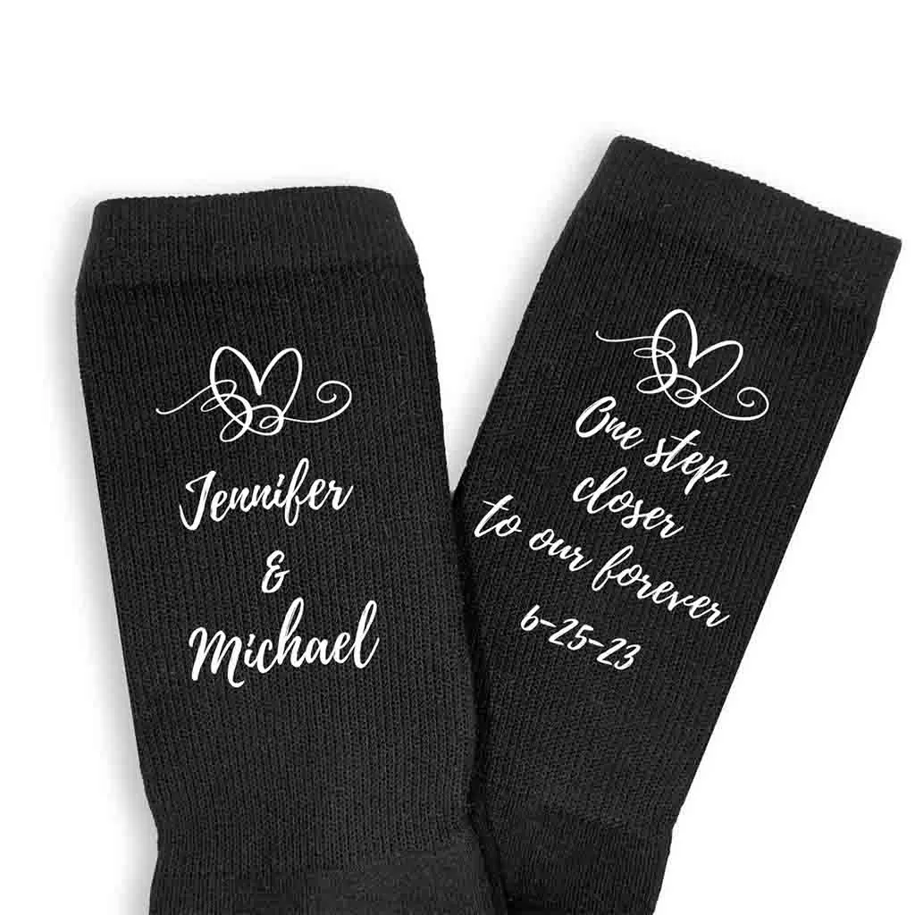 Customized Wedding Socks for the Groom - One Step Closer