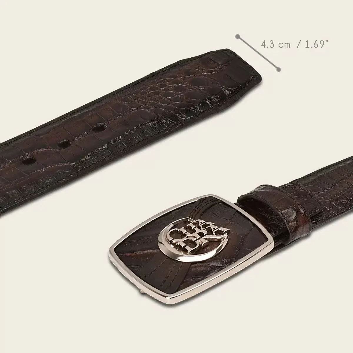 CV499FC - Cuadra chocolate western fashion fuscus belt for men