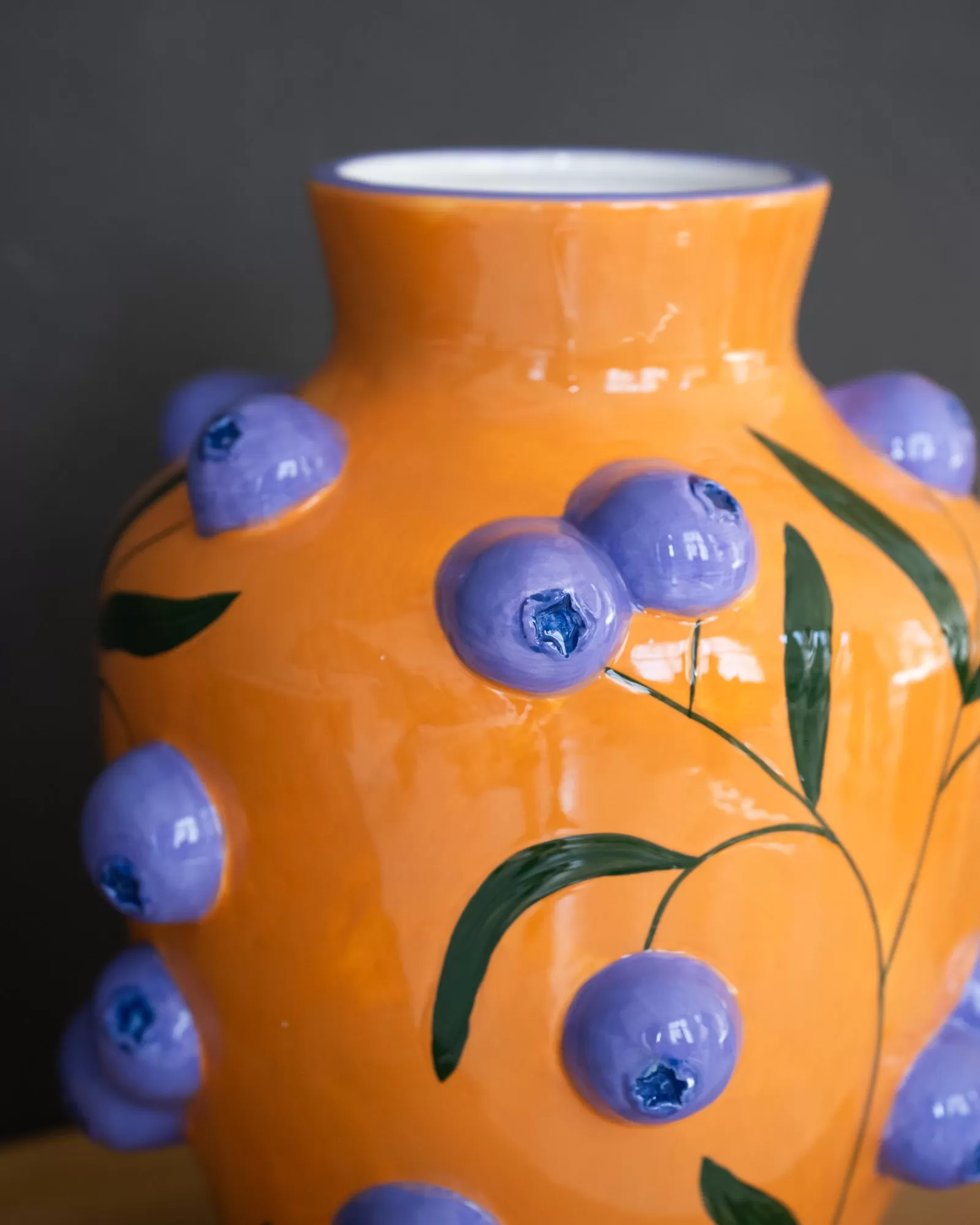 Deco Vase Blueberry Dolomite Multi