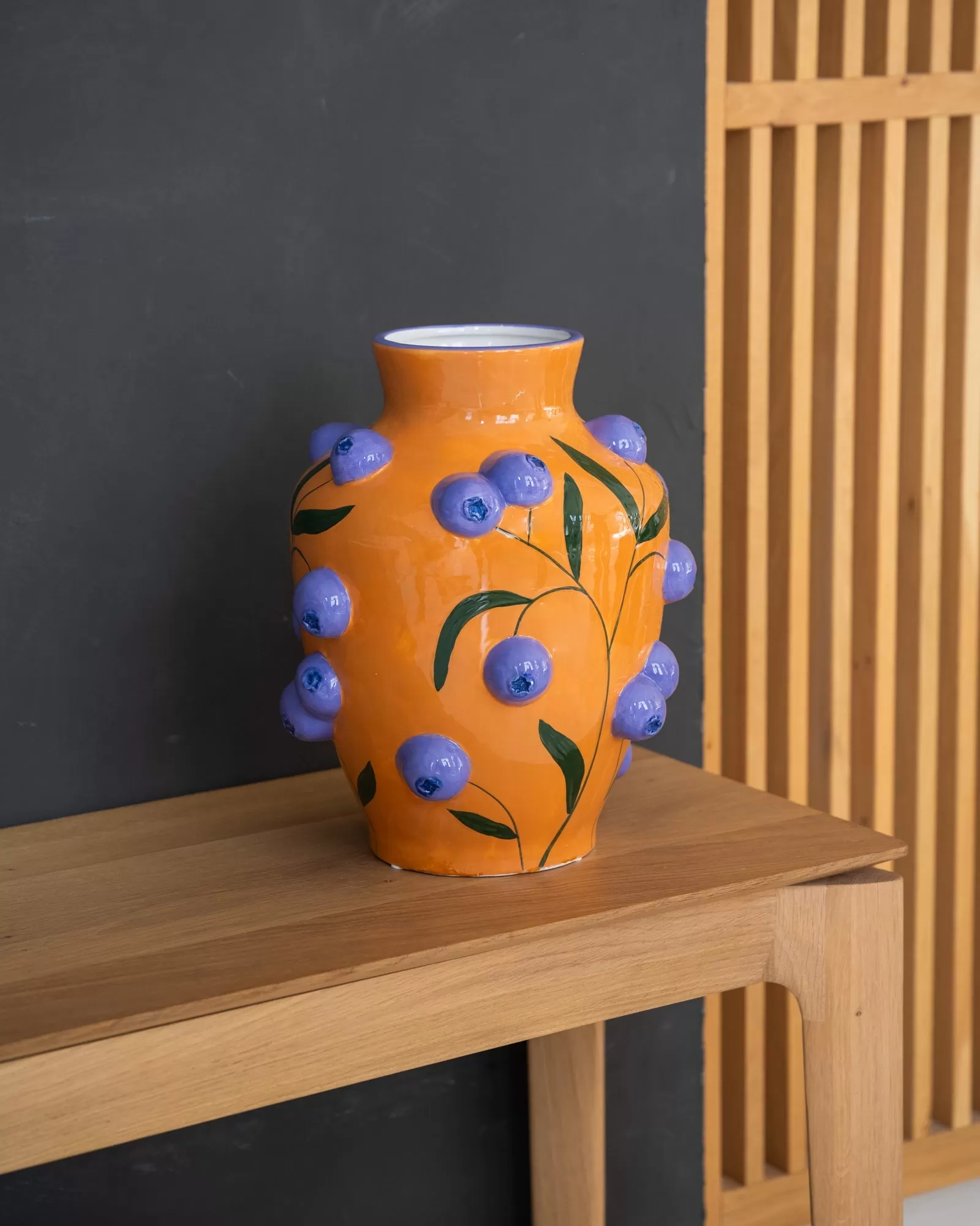 Deco Vase Blueberry Dolomite Multi