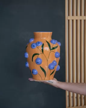 Deco Vase Blueberry Dolomite Multi