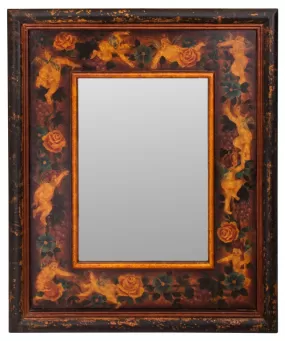 Decoupage Decorative Cherub Mirror, 20th C