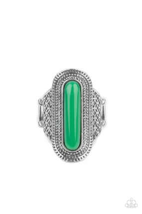 Dubai Distraction Green Ring - Paparazzi Accessories