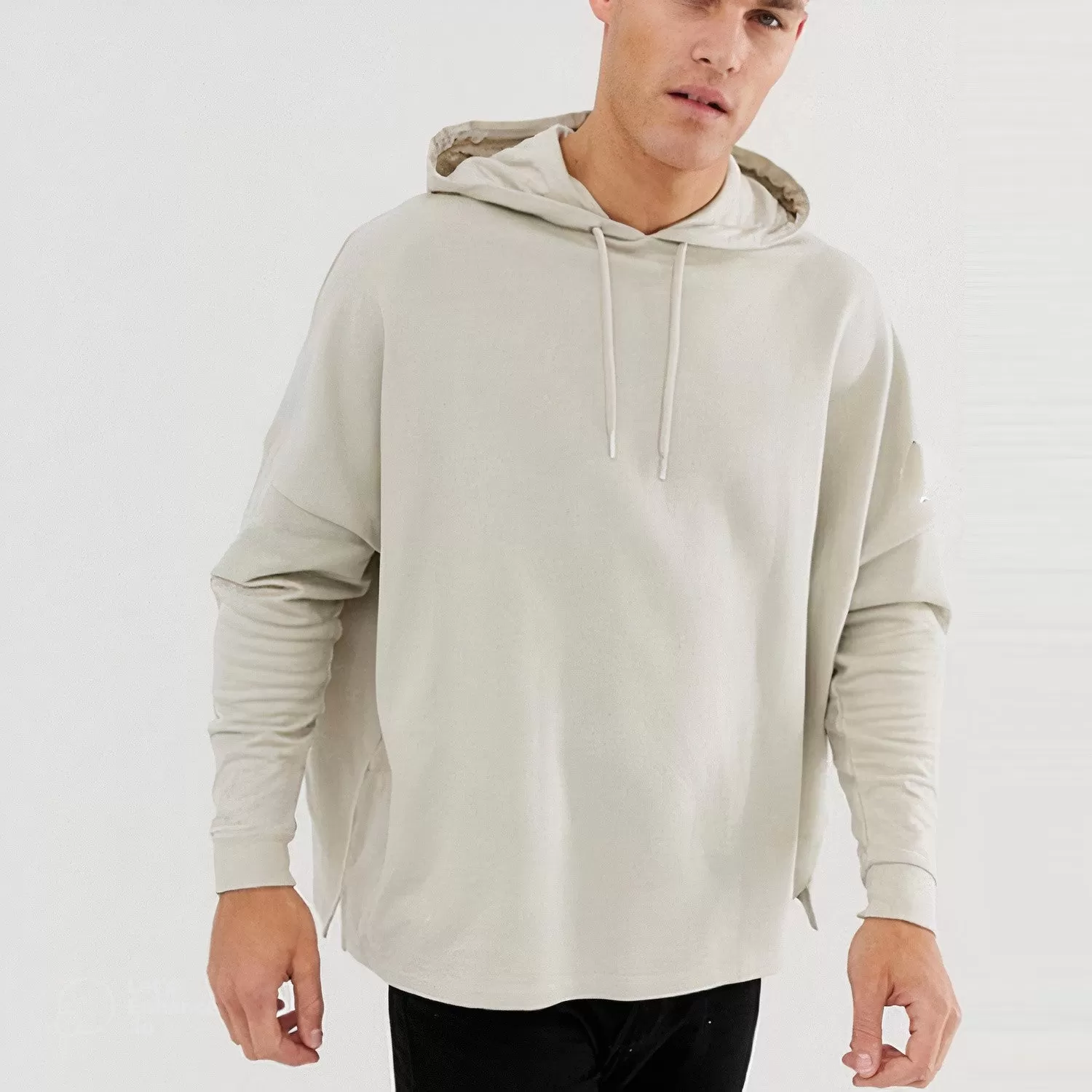 E L Tech Mens Money Maker Mens Interlock Pullover Hoodie - PUTTY