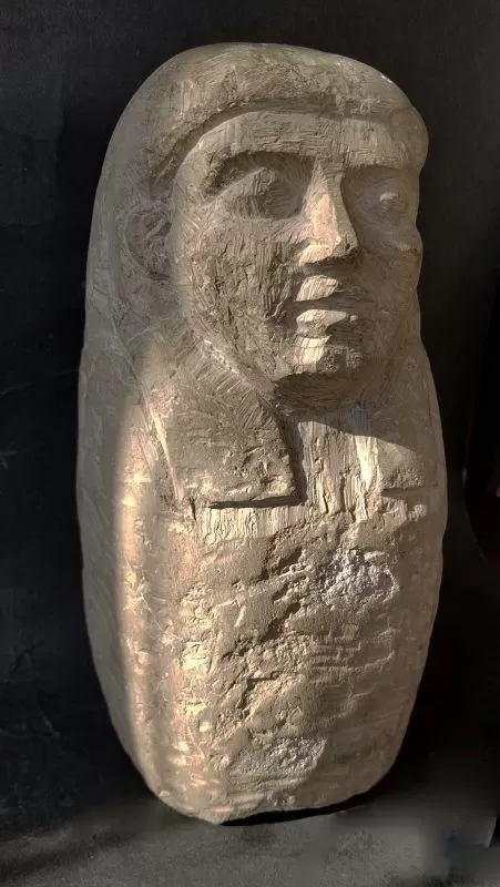 Egyptian Canopic Jar With Head of Imsety