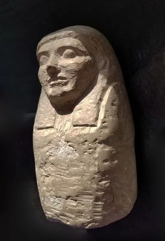 Egyptian Canopic Jar With Head of Imsety