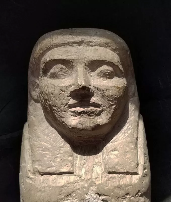 Egyptian Canopic Jar With Head of Imsety