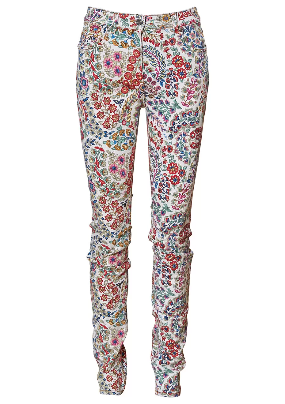 Floral Printed Jeans