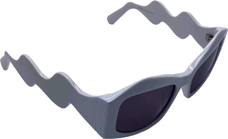 GCDS White Wave Temple Sunglasses One Size