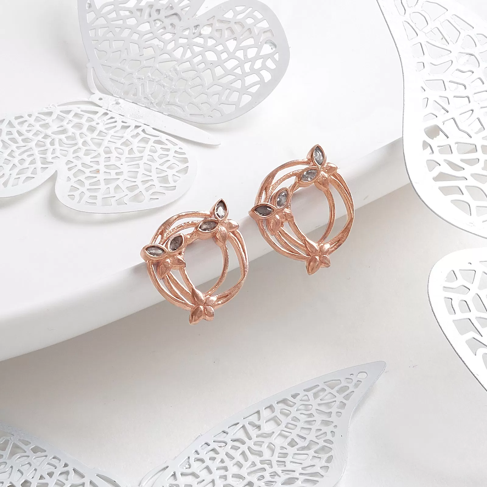 Greta Rosegold Earring