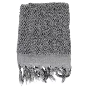 Grey Pom Pom Bath Turkish Towel