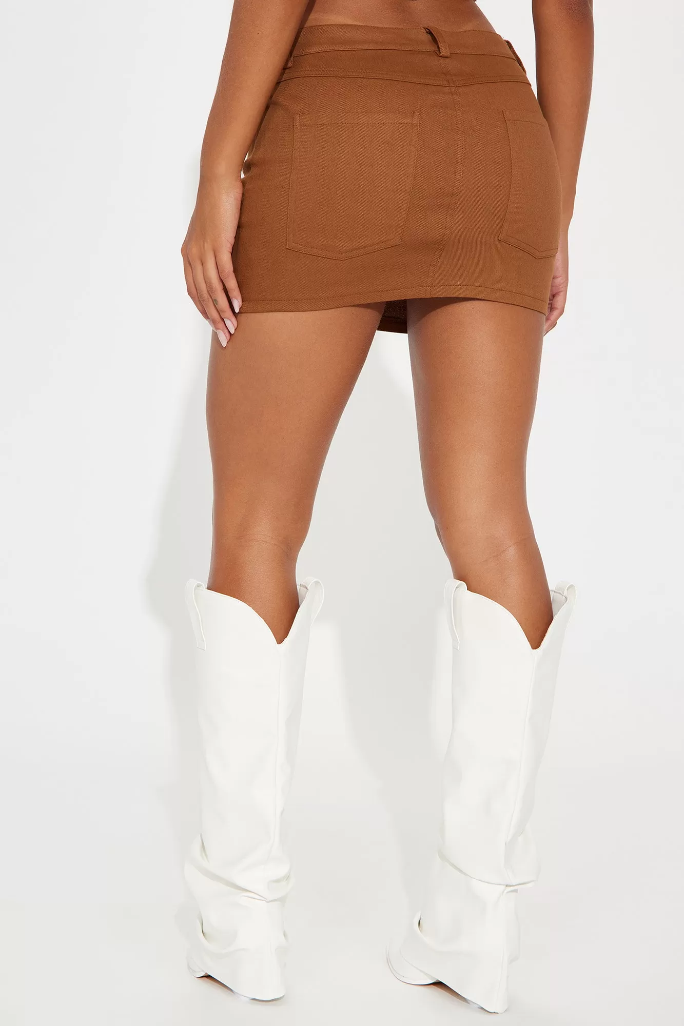 Honky Tonk Mini Skirt - Brown