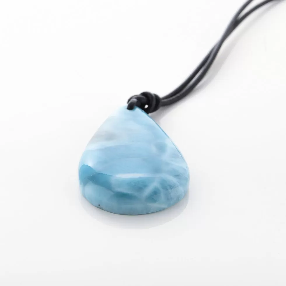 Larimar Leather Necklace Owen