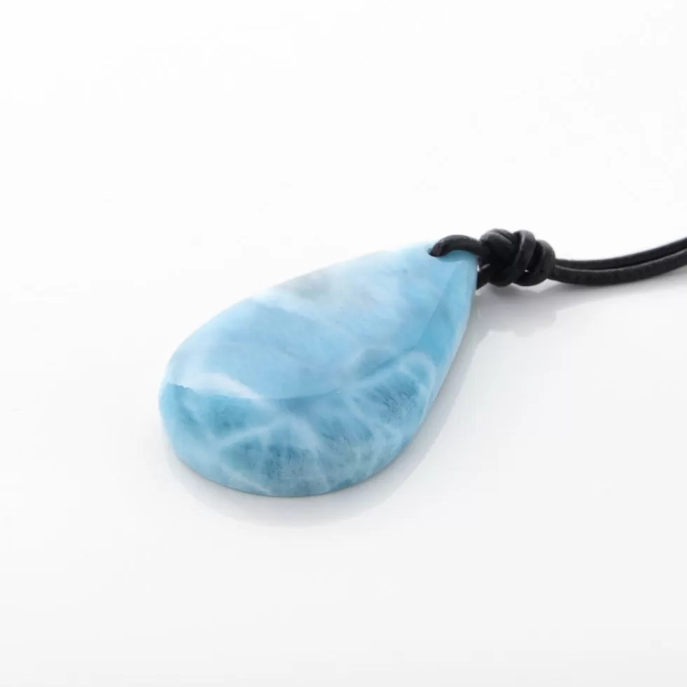 Larimar Leather Necklace Owen