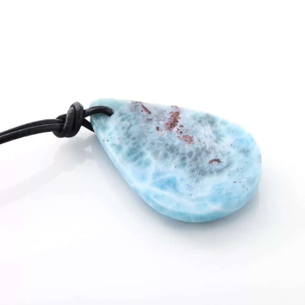 Larimar Leather Necklace Owen