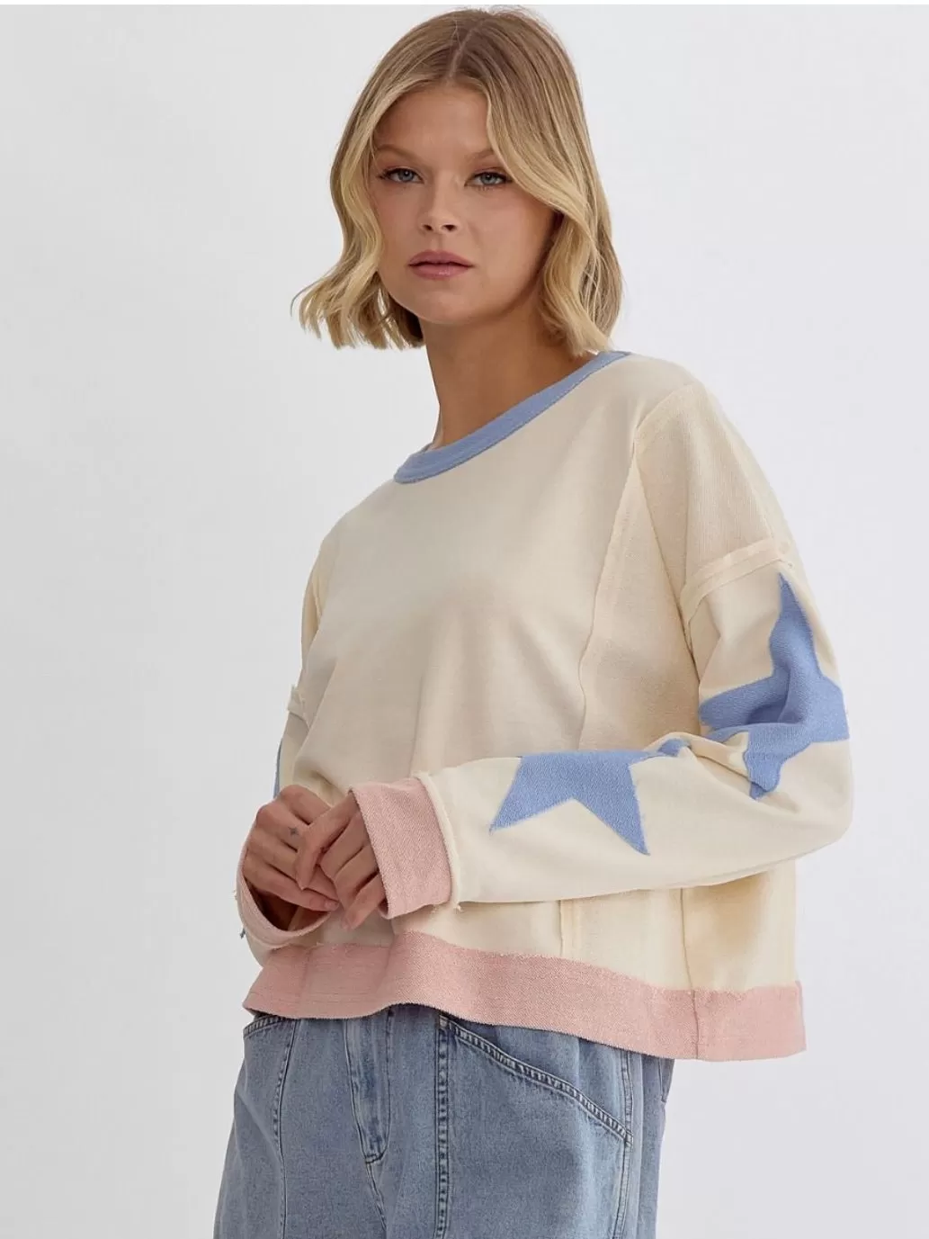 Lucy Stars Cropped Sweater