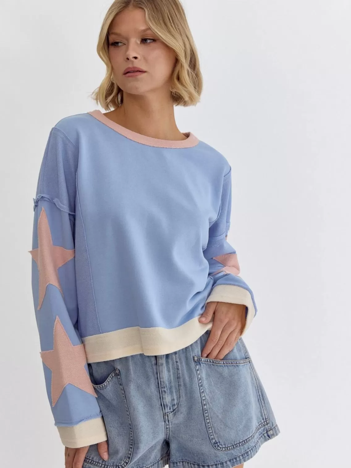 Lucy Stars Cropped Sweater