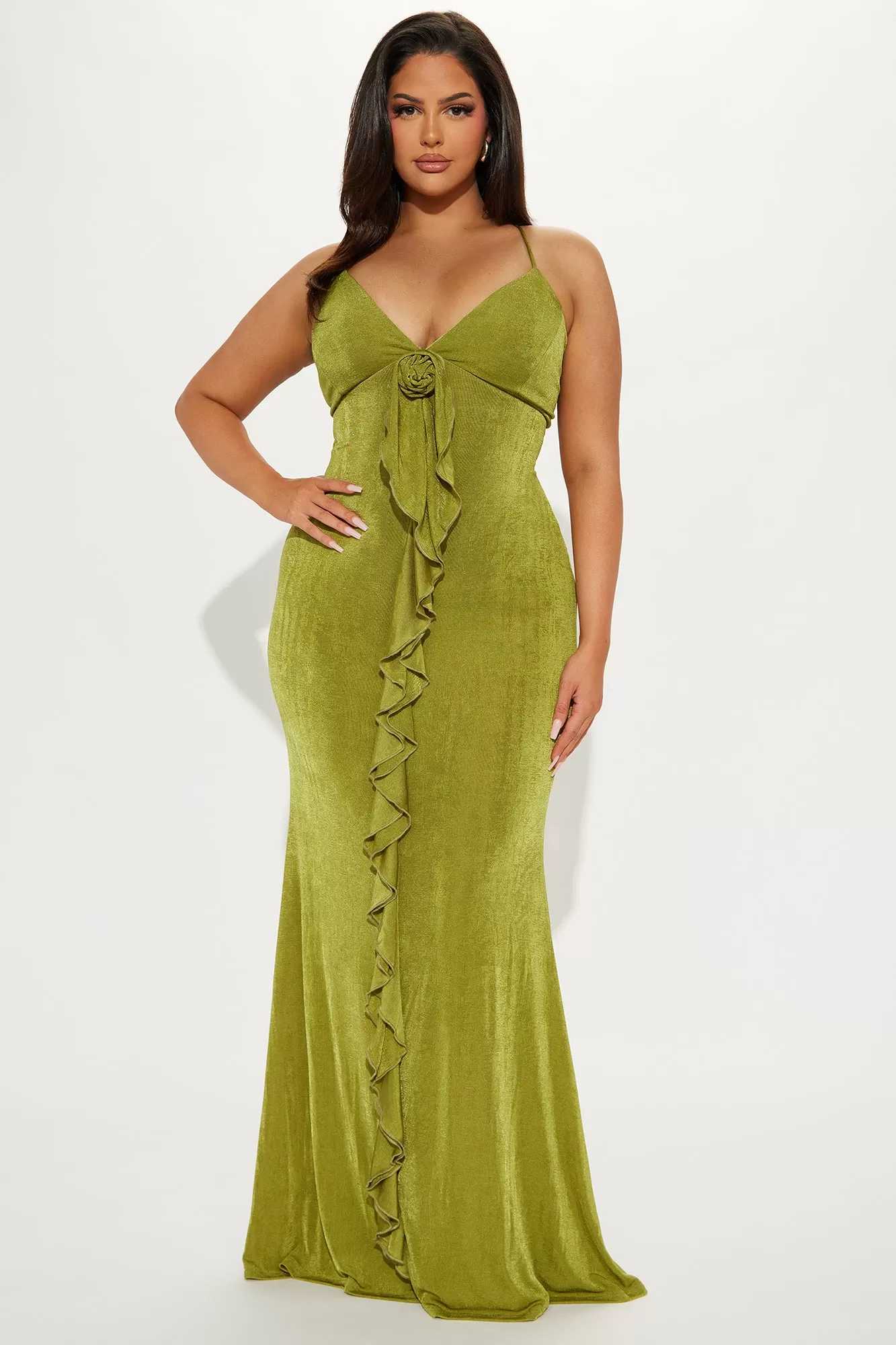 Mariella Rose Maxi Dress - Chartreuse