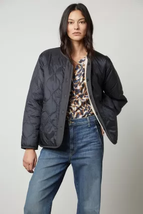 MARISSA REVERSIBLE QUILTED SHERPA JACKET