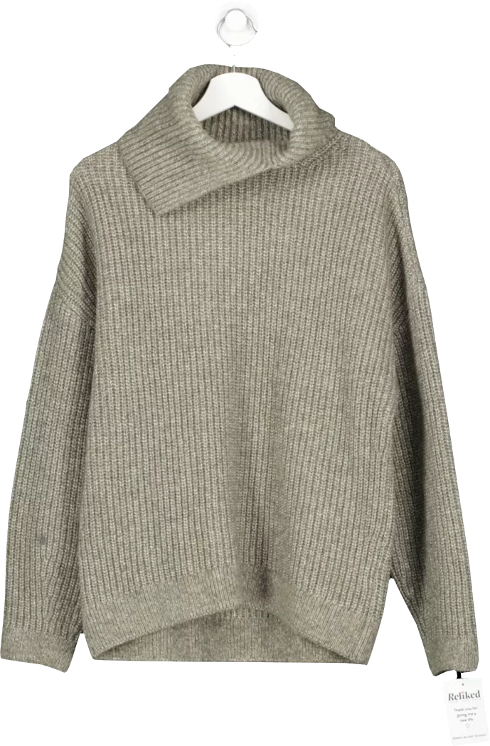 Massimo Dutti Green Chunky Turtle Neck UK S