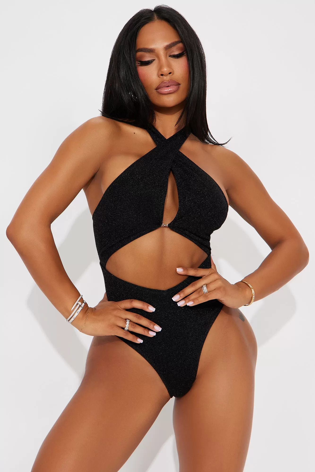 Mermaid Kisses 1 Piece Swimsuit - Black