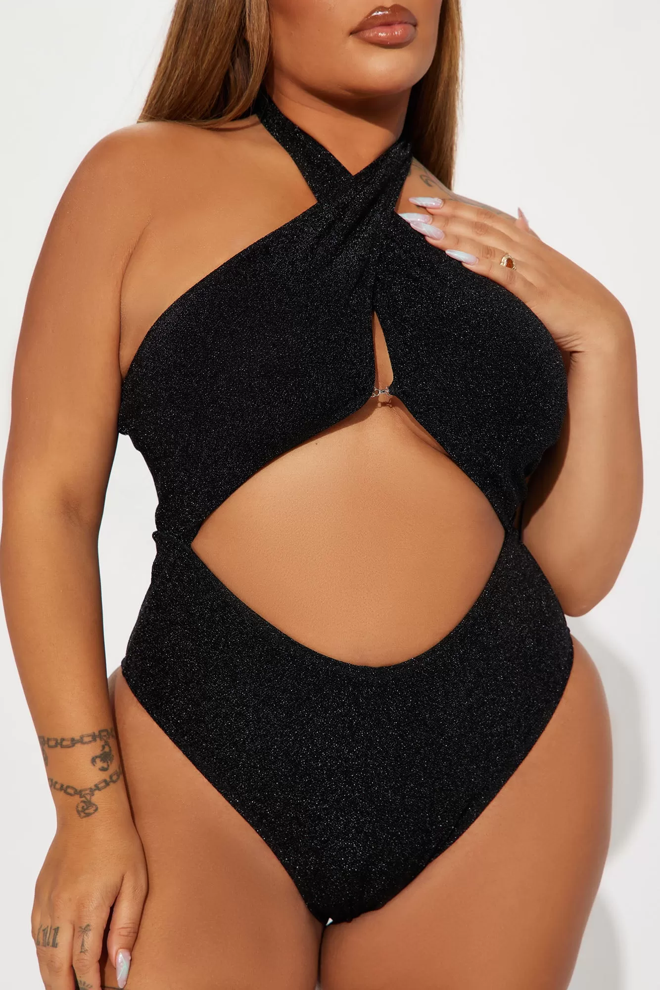 Mermaid Kisses 1 Piece Swimsuit - Black